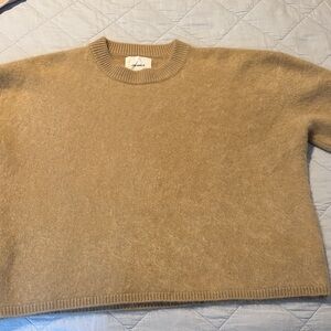 LISA YANG Natalia Latte brushed cashmere sweater sz 1